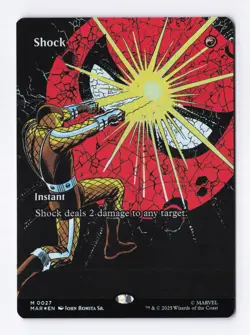 Shock (Borderless) (Foil) 0027 (M) MTG Marvel's Spider-Man Eternal-Legal (MAR) - Image 1