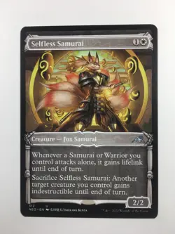 MTG Kamigawa Neon Dynasty Selfless Samurai Showcase #312 - Image 1