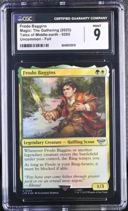 FRODO BAGGINS, Magic- Lord of the Rings CGC 9 MINT, LOW POP, NEW SLAB #205 - Image 1