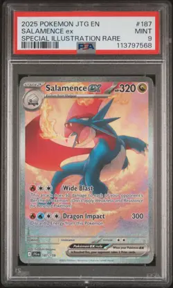 PSA 9 POKEMON EN JOURNEY TOGETHER 187/159 SALAMENCE EX SPECIAL ILLUSTRATION SIR - Image 1