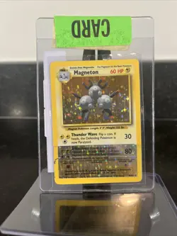 Pokemon Magneton Misprint Holo Bleed Error Card. Base Set And PSA Verified! - Image 1