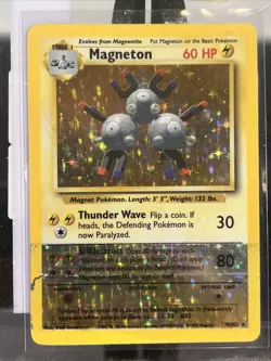 Pokemon Magneton Misprint Holo Bleed Error Card. Base Set And PSA Verified! - Image 2