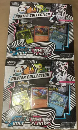 Pokemon TCG Black Bolt White Flare Poster Collection Lot of 2 New Sealed - Image 1