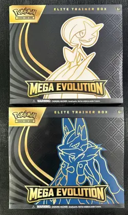 Pokemon Mega Evolution Elite Trainer Box ETB - Lot of 2 (Lucario + Gardevoir) - Image 1