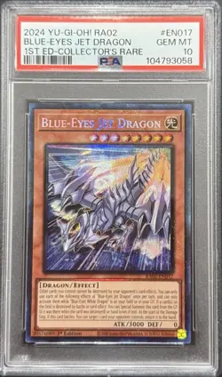 2024 PSA 10 YUGIOH RA02 COLLECTORS RARE BLUE EYES JET DRAGON 💎 - Image 1