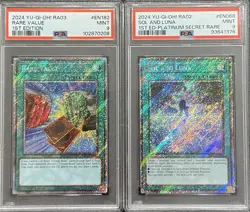 2024 PSA 9 YUGIOH RA03 PLATINUM SECRET RARE RARE VALUE & SOL/LUNA SET - Image 1