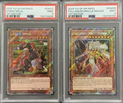 2024 PSA 9 YUGIOH RA03 1ST ED PLATINUM SECRET RARE SILENT NINJA & PALLADIUM SET - Image 1