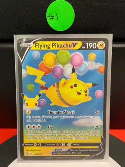 Pokemon Celebrations Flying Pikachu V 006/025 Full Art Holo Rare TCG Card 2021 - Image 3