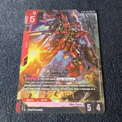 Sinanju LR ST03-001 Starter Deck: Zeon's Rush Gundam Card Game Holo - Image 1