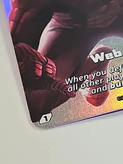 Uno Ultimate Marvel Spider-man Web-Up UNPLAYED Full Art Card Foil ULTRA RARE - Image 3
