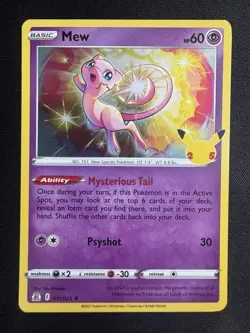 Mew 011/025 - 2021 Celebrations 25th Anniversary Holo Rare Pokemon Card - Image 1