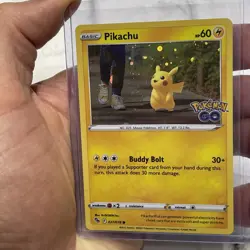 Pikachu - Cosmos Holo - Pokemon GO - 027/078 - NM/MT Pokemon Nintendo TCG Card - Image 1