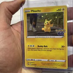 Pikachu - Cosmos Holo - Pokemon GO - 027/078 - NM/MT Pokemon Nintendo TCG Card - Image 2