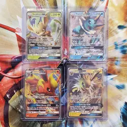 Leafeon + Vaporeon + Flareon + Jolteon GX - Pokemon Cards - Lot #258 - Image 1