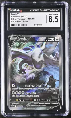 (PSA) CGC 8.5 Lugia V Silver Tempest Full Alt Art Pokemon Card #186 Nm-Mint+ - Image 1