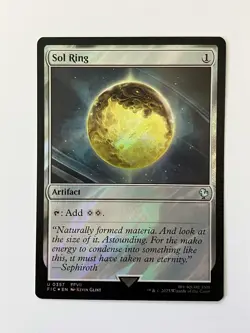 1x Sol Ring 0357 FFVII, Surge Foil, Final Fantasy, Magic MTG NM - Image 1