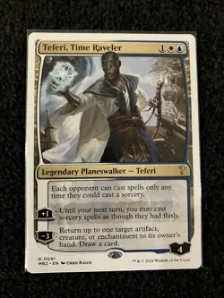Magic MTG - Teferi, Time Raveler (White Border) - Mystery Booster 2 - Image 1