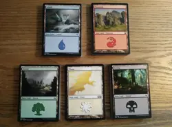 Magic the gathering (MTG) land lot x100 (20 each location) - Image 2
