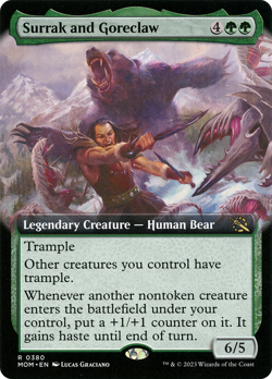 Surrak and Goreclaw (Extended Art) [March of the Machine] Magic MTG - Image 1