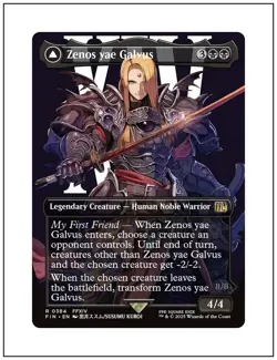 1x Zenos yae Galvus, Borderless Art, Final Fantasy, MTG NM - Image 1