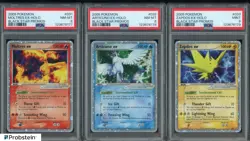 Lot (3) 2005 Pokemon Black Star Promos Moltres Articuno Zapdos Ex Holo PSA 8-9 - Image 1