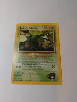 Pokemon TCG Erika's Oddish Gym Heroes 47/132 Regular Unlimited Uncommon LP - Image 1