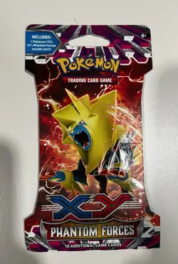 1 - Pokemon XY Phantom Forces Sleeved Booster Pack - Manectric Sleeve OverGengar - Image 1
