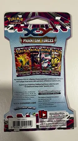 1 - Pokemon XY Phantom Forces Sleeved Booster Pack - Manectric Sleeve OverGengar - Image 2