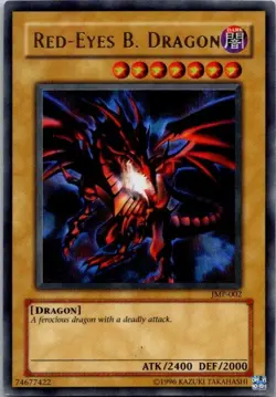 Red-Eyes B. Dragon JMP-002 Shonen Jump Magazine Promos Unlimited Yugioh MP - Image 1