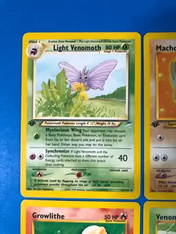 1st Edition LOT of 4 Vintage Pokemon Cards Neo Destiny-Light Venomoth, Growlithe - Image 2