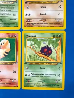 1st Edition LOT of 4 Vintage Pokemon Cards Neo Destiny-Light Venomoth, Growlithe - Image 5
