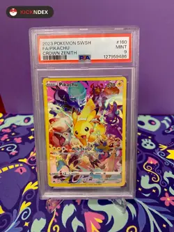 PSA 9 🟡 Pokemon Pikachu TCG Card Crown Zenith Secret Rare 160/159 - Image 1