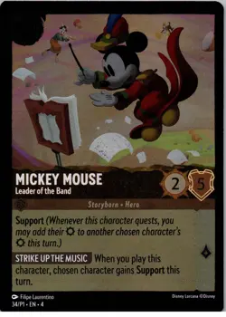 Mickey Mouse - Leader of the Band - Promo - Disney Lorcana Promo Cards - 34 - NM - Image 1