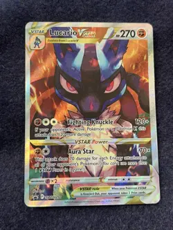 Pokemon TCG Lucario Vstar SWSH 291 Sword & Shield Promo Cards Holo Alt Art L4 - Image 1
