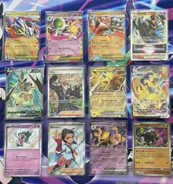 (21) Pokemon Card Lot Ultra Rare, Full Arts EX V Holo Lot Vstar Vmax Mega Shiny - Image 3
