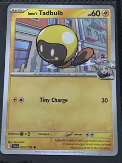 Iono’s Tadbulb 052/159 COSMOS HOLO PROMO Journey Together Pokemon SV09 Foil Card - Image 2