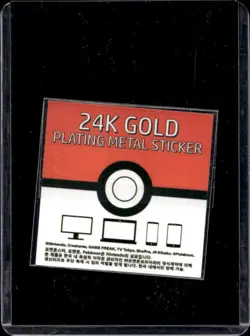 2023 Pokemon Korean Candy Stickers Pidgeotto 24k Gold Plating Striking Card - Image 2