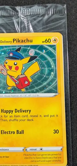 Pokemon Card Holo Special Delivery Pikachu SWSH074 SEALED Black Star Promo - Image 4