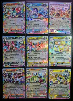 Tera Pokemon Ultra Rare ONLY Rainbow Borders Lot of 9 NM Cards - Image 1