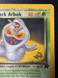 Gold W Dark Arbok 19/82 Team Rocket WoTC Promo Pokemon Card Rare HP - Image 4