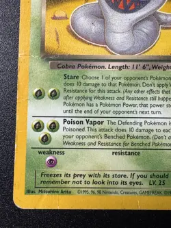 Gold W Dark Arbok 19/82 Team Rocket WoTC Promo Pokemon Card Rare HP - Image 5