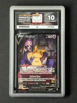ACE 10 Mimikyu V TG16/TG30 Pokemon Card Brilliant Stars Trainer Gallery GEM MINT - Image 1
