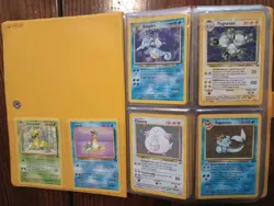 Vintage Pokemon Binder 122 Card Lot WOTC Neo Gym Base Fossil Jungle 19999-2002 - Image 1