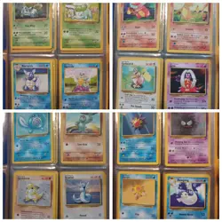 Vintage Pokemon Binder 122 Card Lot WOTC Neo Gym Base Fossil Jungle 19999-2002 - Image 4