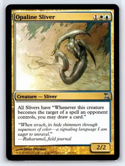 2006 MTG Magic: The Gathering Time Spiral Uncommon Opaline Sliver 244/301 NM - Image 1