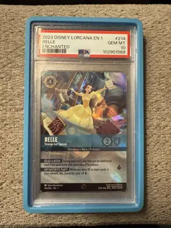 Disney Lorcana Foil Enchanted Rare 214/204 Belle Strange But Special PSA 10 Mint - Image 1