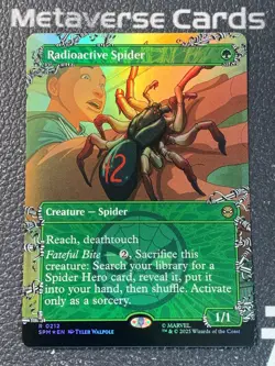 Magic MTG Radioactive Spider 0212 Borderless Foil Marvel Spider-Man - Image 1