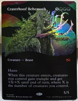 MTG Craterhoof Behemoth 346 Foil Borderless Tarkir: Dragonstorm - Image 1