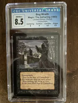 Bog Wraith MTG Alpha Magic the Gathering with Sub-Grades CGC 8.5 - Image 1