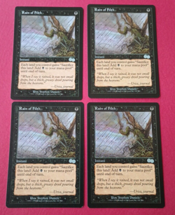 Magic the Gathering MTG Urza's Saga RAIN OF FILTH X 4 VLP/EX U 1998 PLAYSET! - Image 1